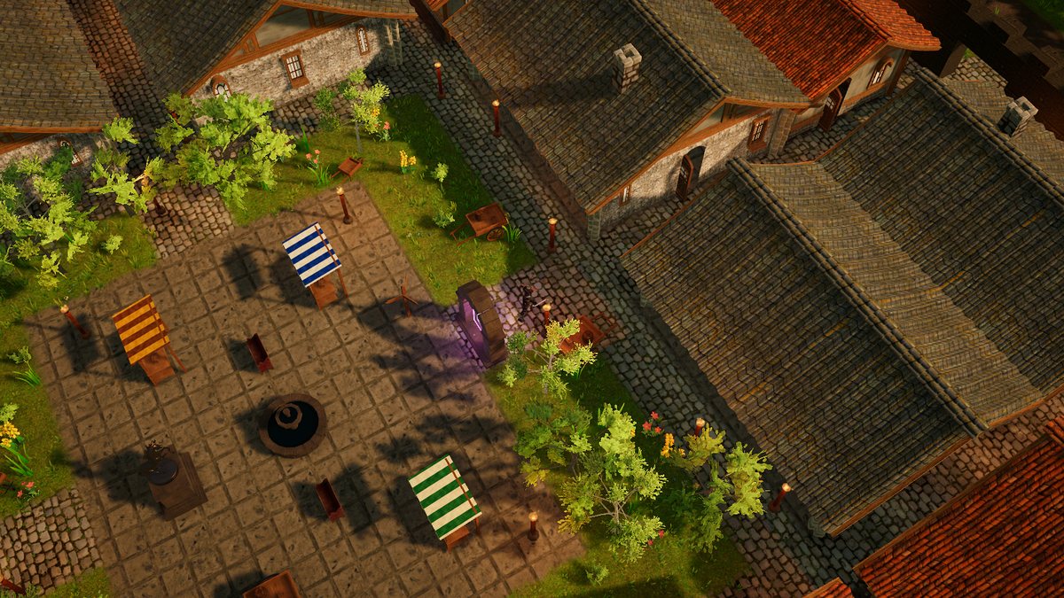 Crownhold, the capital of Tormya, in the evening light